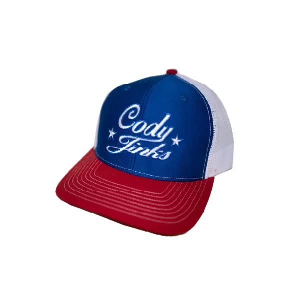 Women's Blouse with High CollarRed, White, & Blue Cody Jinks Script Hat