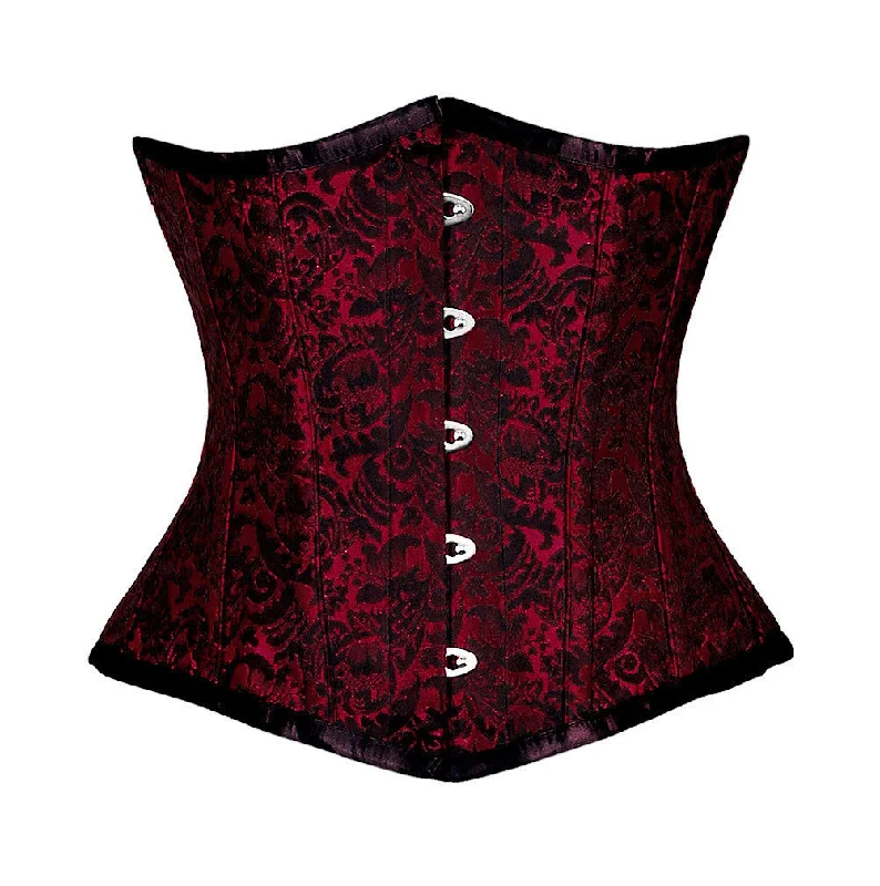 open-bust waist trainer for tops and dressesCANDY RED/BLACK BRO-100