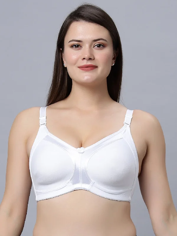 convertible plunge bra with lace trimNon Padded Full Coverage T-Shirt White Color Bra (Pack of 1)