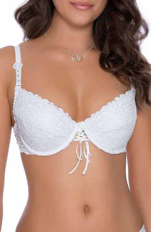 mastectomy form-fitting braRoza Damaris White Bra