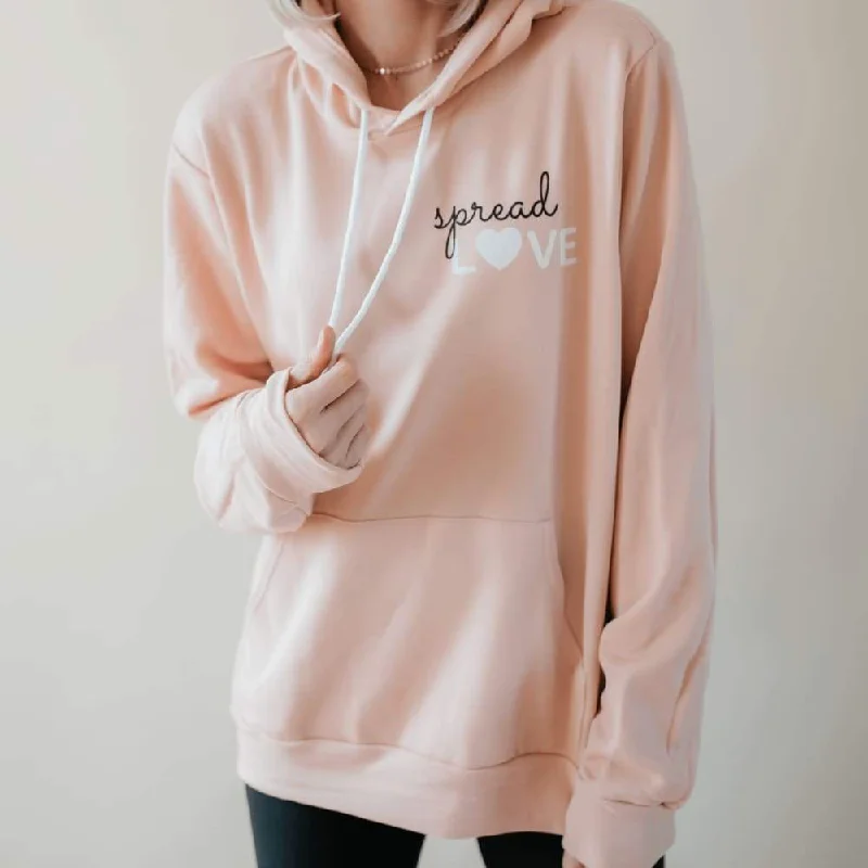 Women's Hooded Sweatshirts with Mediumweight FabricSpread Love Hoodie