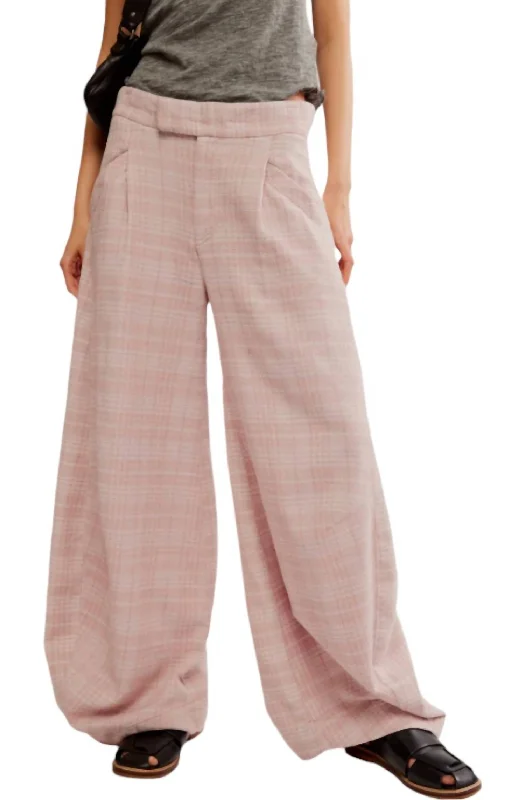 Women's Harem PantsTegan Barrel Trousers In Pale Mauve