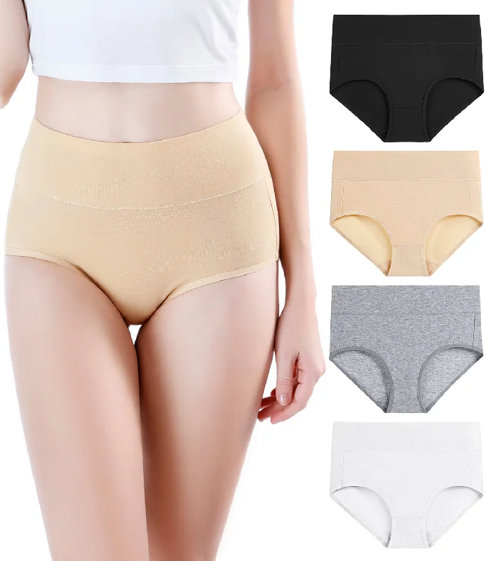 padded plunge sports brawirarpa Women’s Stretchy High Waist Second Skin Viscose Panties Briefs 4 Pack