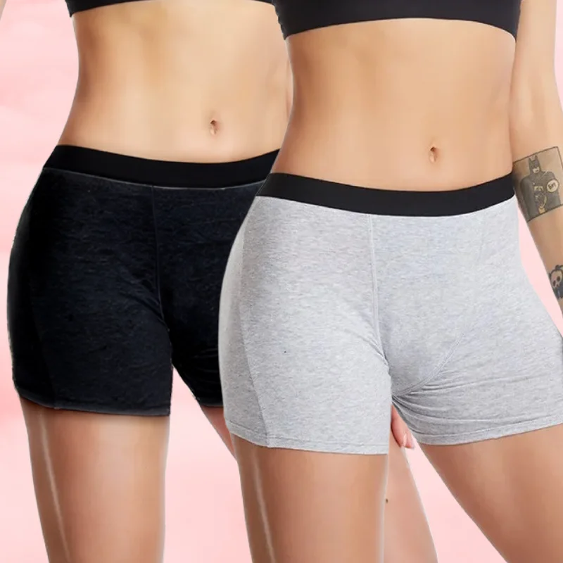 women's underwear with adjustable strapsJustine's Classic Period Boxer Brief in Gym Grey or Classic Black