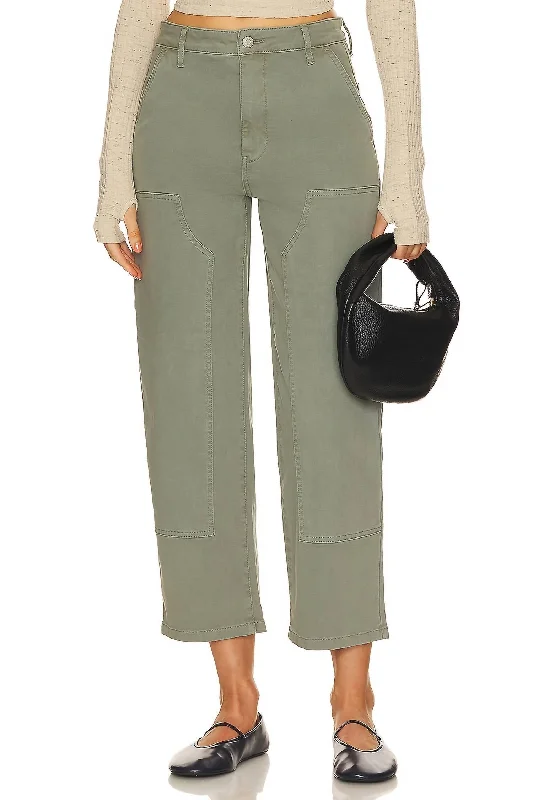 Women's Jodhpurs with Collarless DesignAshton Straight Leg Utility Pants In Wild Fern