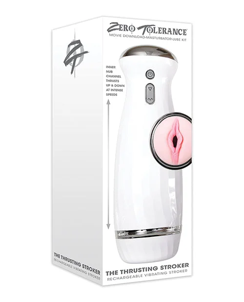 sheer lace braZero Tolerance The Thrusting Stroker Rechargeable - White