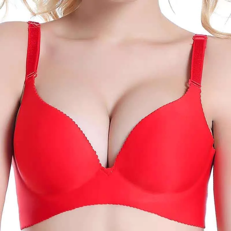 plus-size nursing bra with crossover strapsSexy Wireless Bras for Women Push Up Lingerie Seamless Red Bra Bralette Brassiere Female Underwear Plunge Lntimates Lingerie