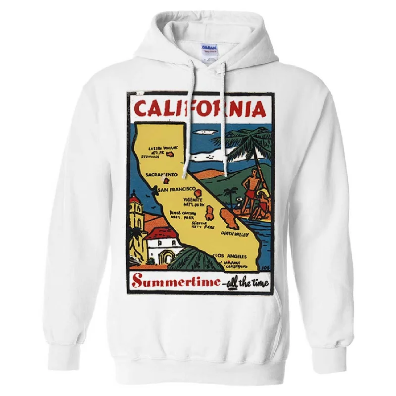 Women's HoodiesVintage State Sticker California Sweatshirt Hoodie