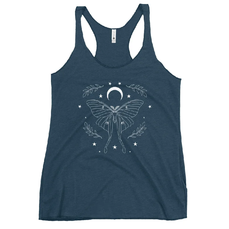 Women's Blouse with Shirt CollarLuna Moth Tank