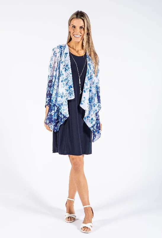 Women's Ruffle ShortsFloral Cape Detail Dress