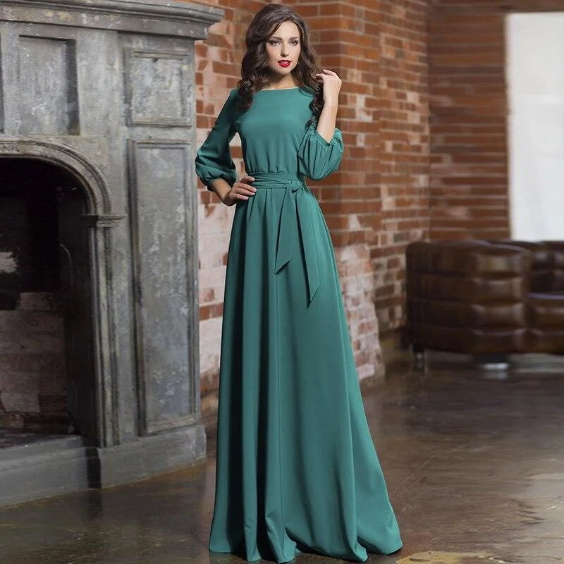 Women's Keyhole-Neck DressesFashionSierra - Bandage Maxi Long Dress