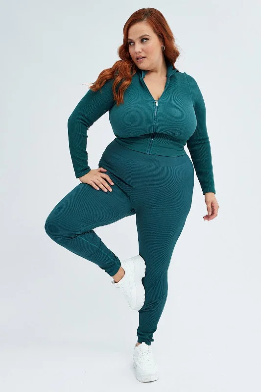 Green Leggings Seamless Activewear