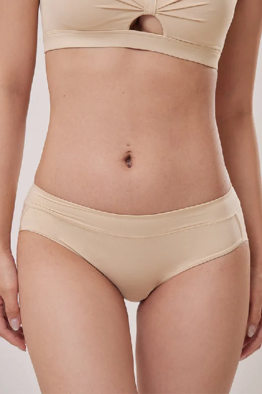 maternity support underwear for pregnant women柔韌・中腰透氣寬腰圍內褲｜杏仁膚