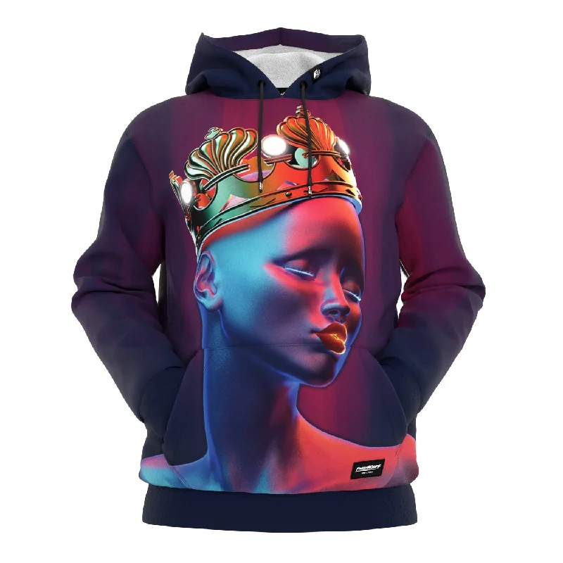 Women's Hooded Sweatshirts with Straight WaistCrowned Legacy Hoodie