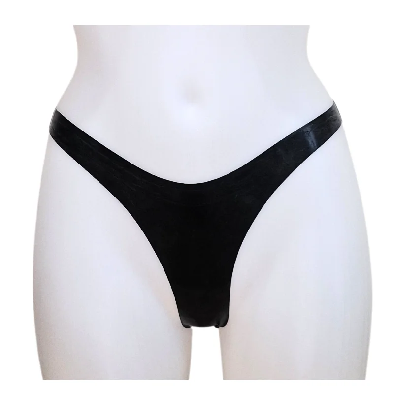 high-compression shapewear briefs with a smooth and toned silhouetteHigh Leg, V Front Latex Knickers/Panties