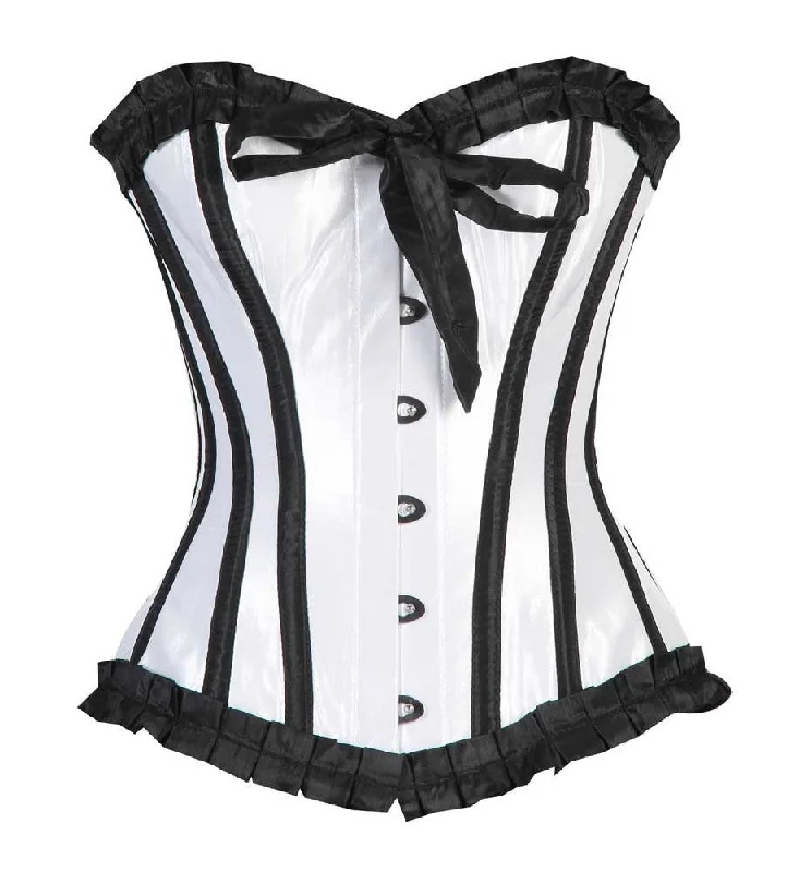 open-bust waist trainer with lace details for a feminine touchLyra Overbust Corset