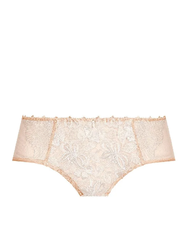 stretch lace panties with a sheer overlay and high-cut legs for a seductive flairAgathe Shorty