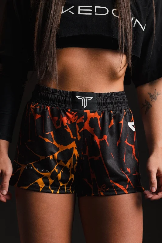 Magma Women's Fight Shorts (3" Inseam) - Lava