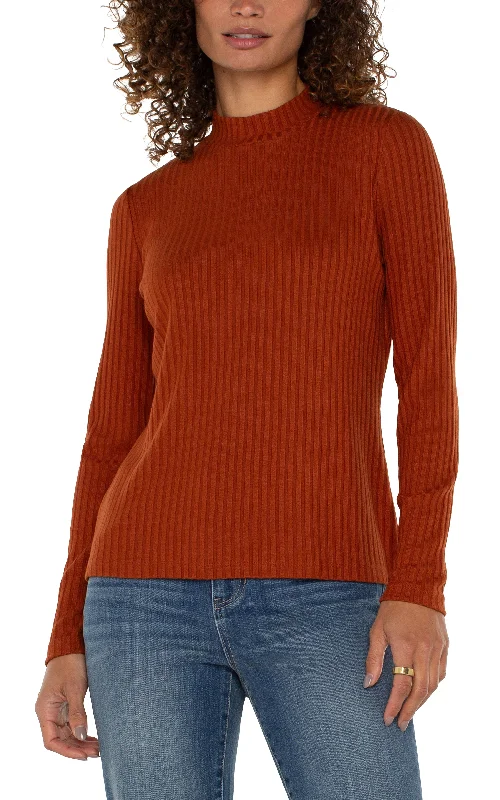 Women's Jodhpurs with Skinny LegMOCK NECK LONG SLEEVE KNIT TOP