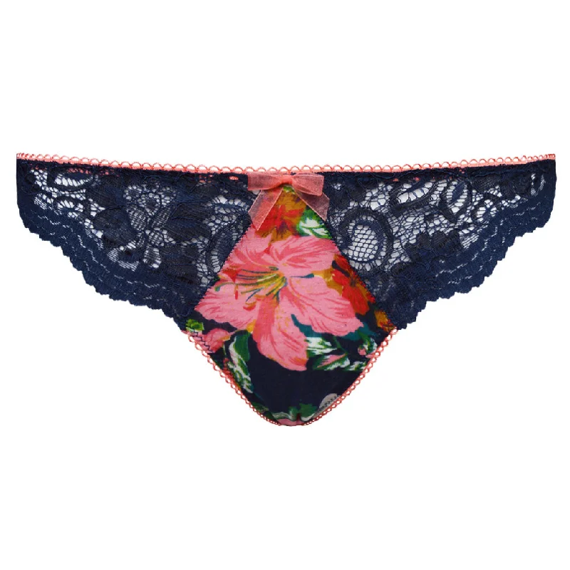 plus-size high-waisted panties with a floral lace trimWillow Lace Brief