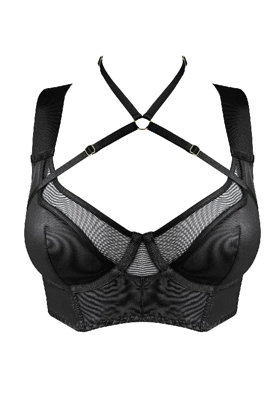 lace front closure braBlack Vero Longline Bodice Bra