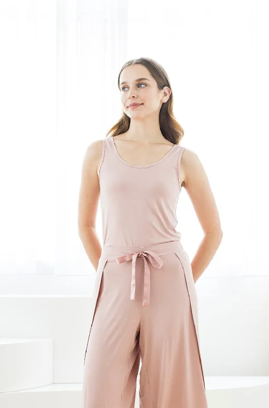 women's pajamas for yoga and meditationLounge Tank Top in Delicate Rose