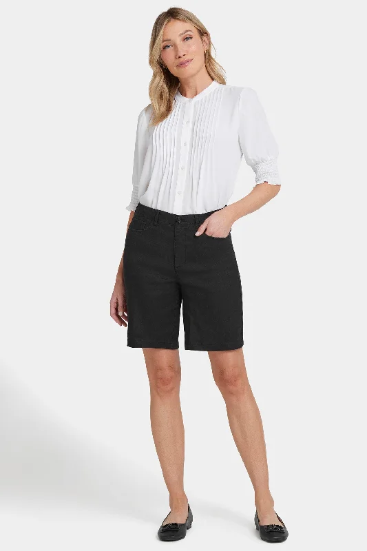 Women's Preppy Shorts5 Pocket Bermuda Shorts - Black