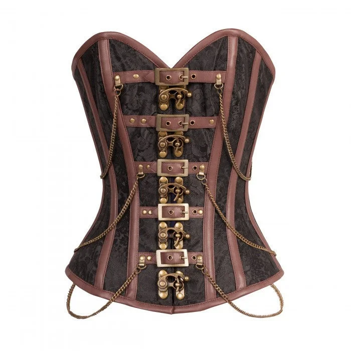 plus-size waist cincher with lace overlayMacy Overbust Corset