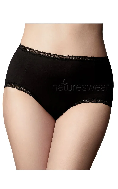 breathable mesh sports briefs for womenVery Clever Knickers 100% Cotton Underwear Maxi Brief in Black T25017