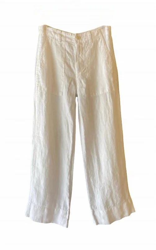 Women's JeggingsWomen's Dru Heavy Linen Pant In White