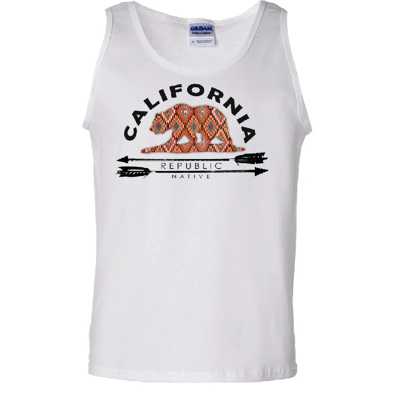 Women's Hooded Sweatshirts with Slant PocketsCalifornia Republic Native Asst Colors Tank Top