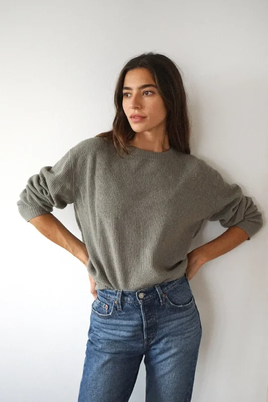 Women's Blouse for SchoolThe Cashmere Maya Crew Neck // Sage