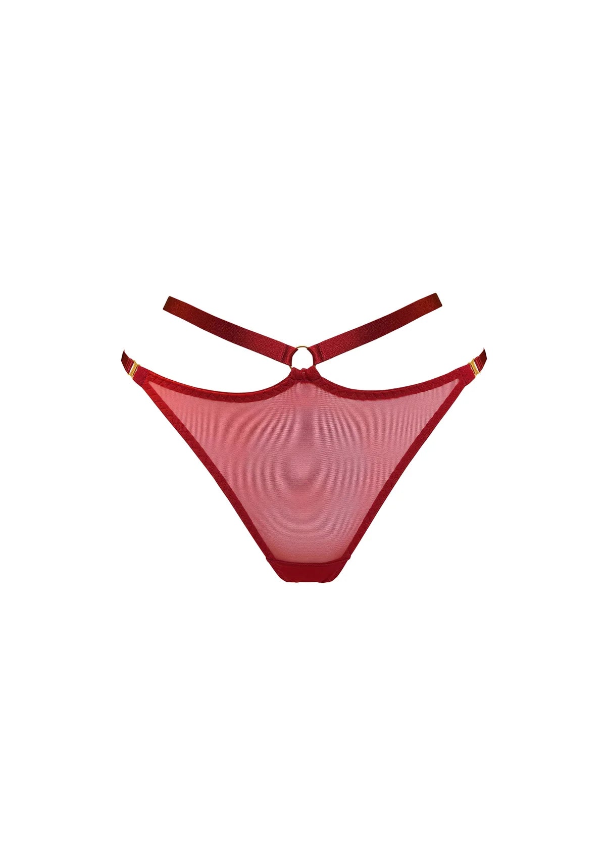 smoothing high-neck braBurnt Red Signature Mesh Harness Thong