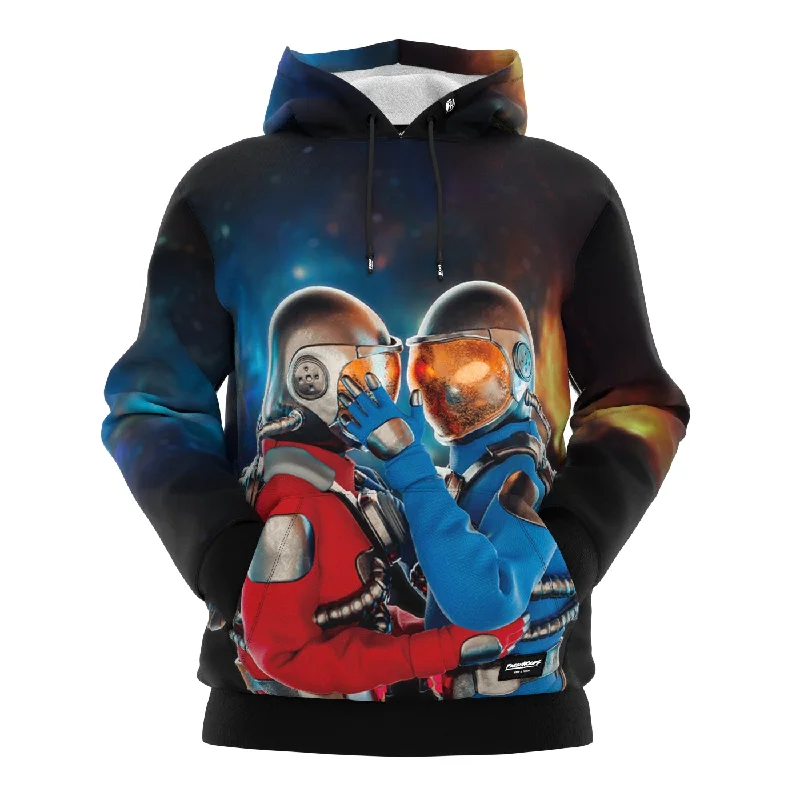 Women's Hooded Sweatshirts with Cinched WaistCosmic Embrace Hoodie