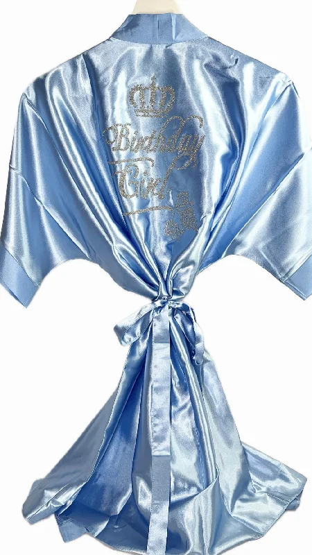 women's pajamas with an elasticized cuffsPersonalised Robe | Baby Blue