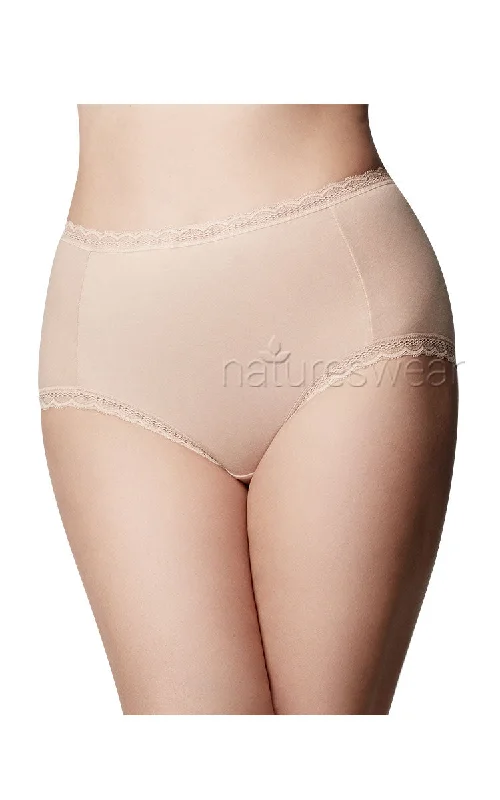 seamless underwear for women with a tummy control featureVery Clever Knickers 100% Cotton Underwear Maxi Brief in Nude T25017