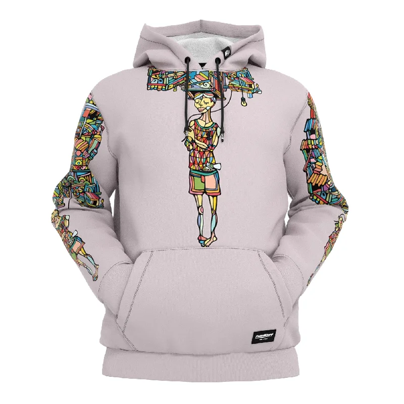 Women's Hooded Sweatshirts with Sherpa LiningRainboy Pastel Hoodie