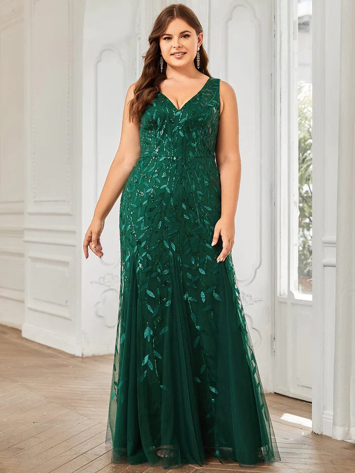 Women's Fit and Flare DressesPlus Size Maxi Sequin Formal Dresses & Gowns