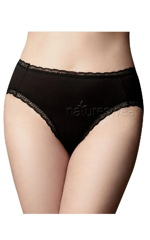 plus-size high-waisted briefs with floral designVery Clever Knickers 100% Cotton Underwear Hi Cut Brief in Black T21017