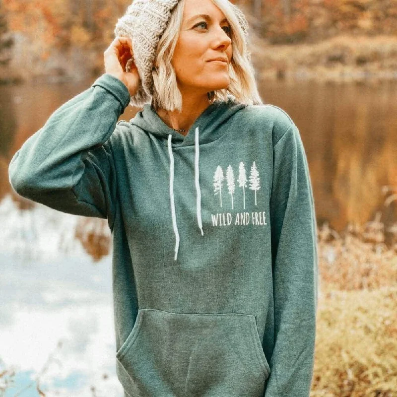 Women's Hooded Sweatshirts with Soft FabricWild and Free Hoodie