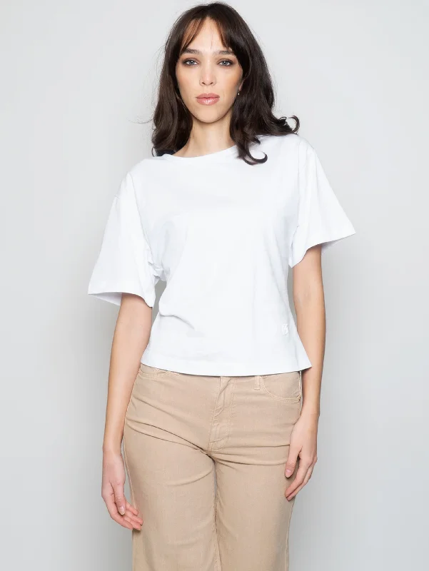 Women's Blouse with Peter Pan CollarT-shirt Stile Corpetto Bianco