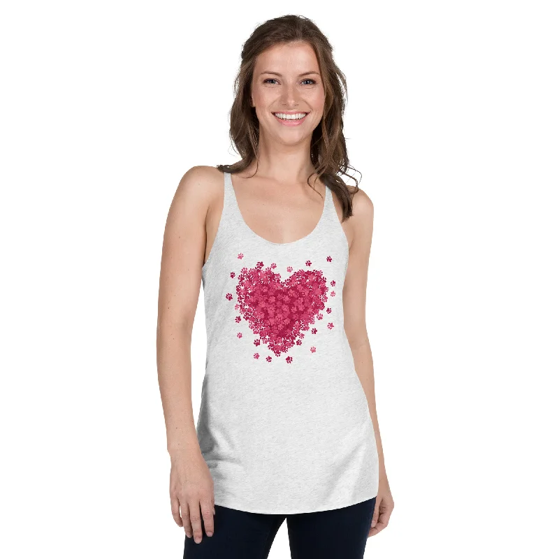 Women's Blouse with RufflesBursting with Paw Love Tank Top