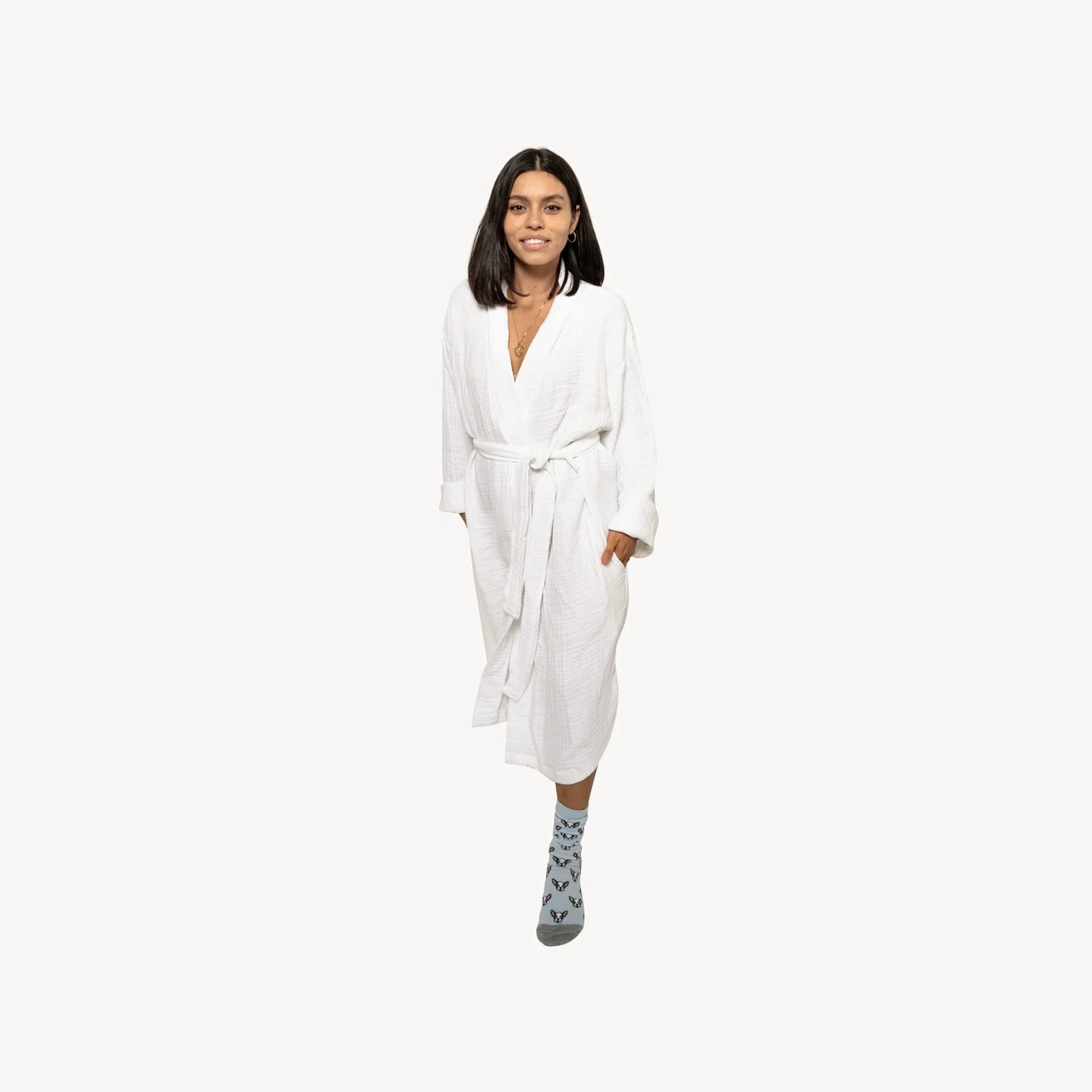 women's pajamas with built-in braPokoloko Crinkle Robe