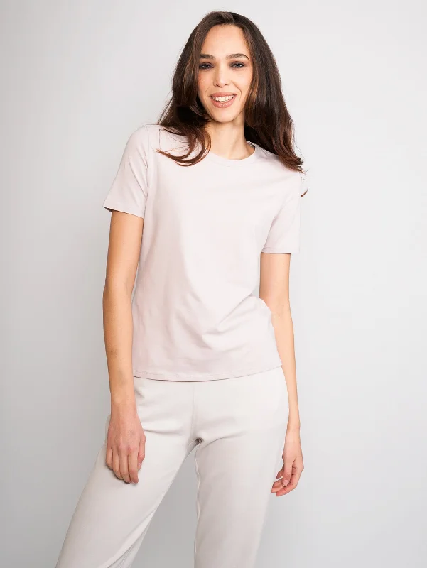 Women's Blouse with RufflesT-shirt Aderente Rosa