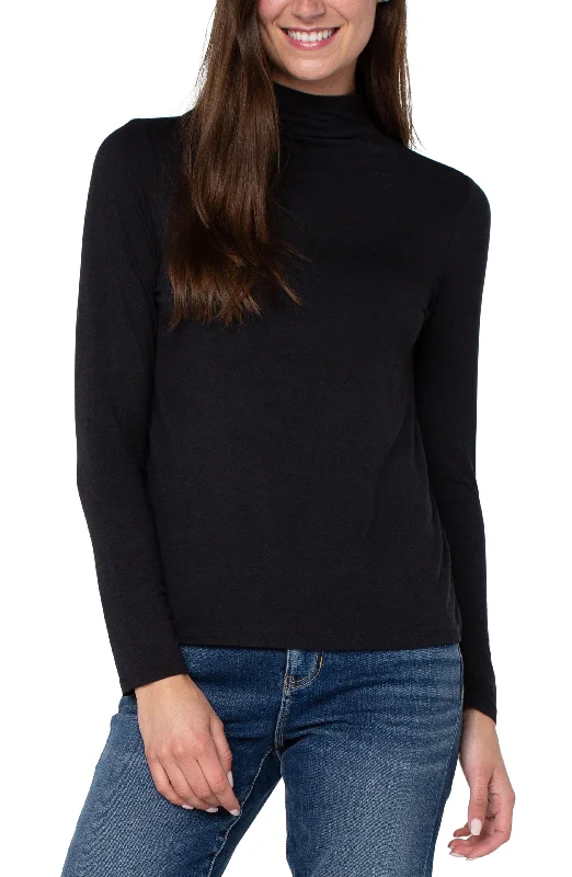 Women's Jodhpurs with Long LengthMOCK NECK LONG SLEEVE KNIT TOP