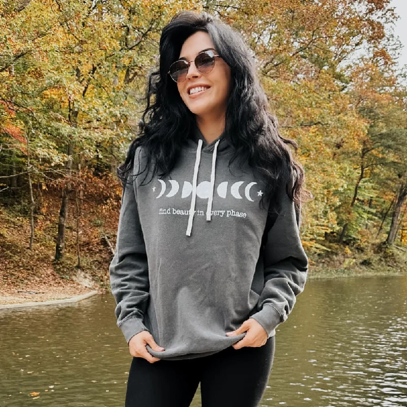 Women's Hooded Sweatshirts with Knit LiningMoon Phases Hooded Sweatshirt