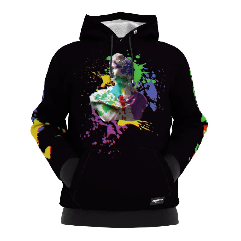 Women's Hooded Sweatshirts with Floral LiningPainted Sculpture Hoodie