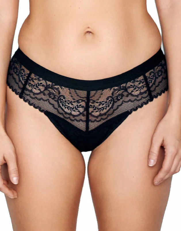 plus-size lace thong panties with stretch fabricMid-rise Cheeky Thong, Tauri