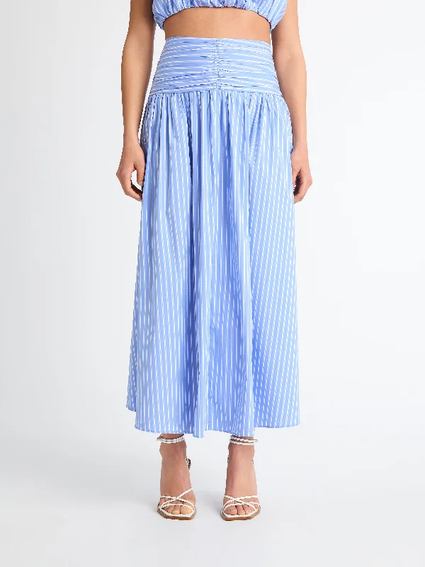 Women's Leather SkirtsRUMI STRIPE MIDI SKIRT