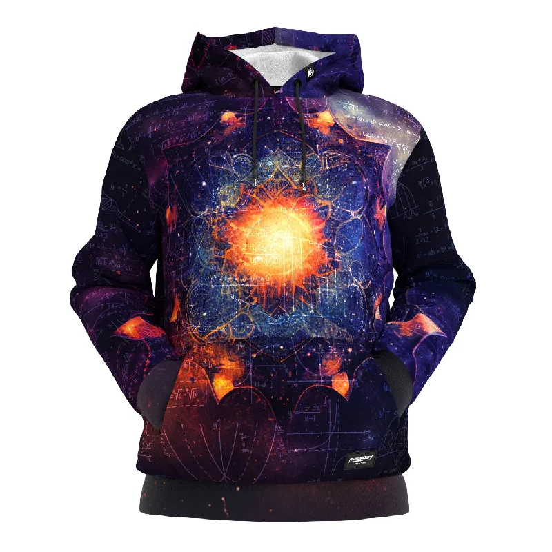 Women's Hooded Sweatshirts with ZipperPurple Mandala Math Hoodie